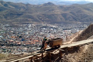 Miners above Potosí